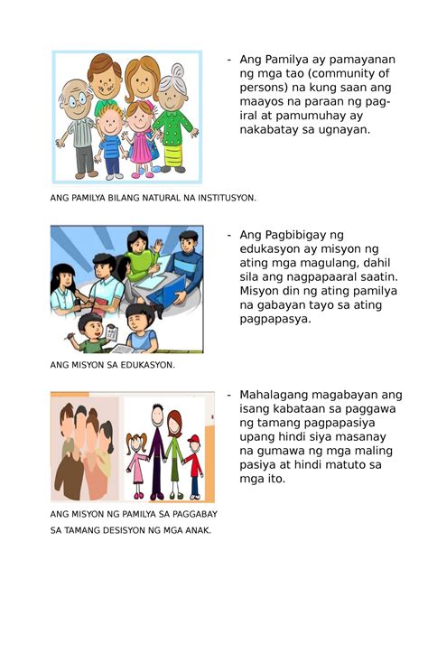 Kabanata 37: Mga Responsibilidad ng Pamilya .